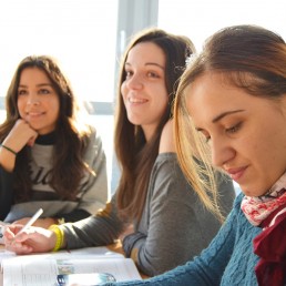Language industry remains buoyant despite pandemic - group of language students smiling