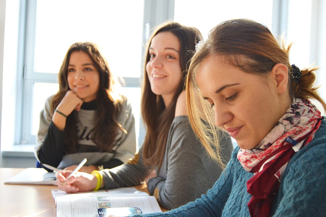 Language industry remains buoyant despite pandemic - group of language students smiling